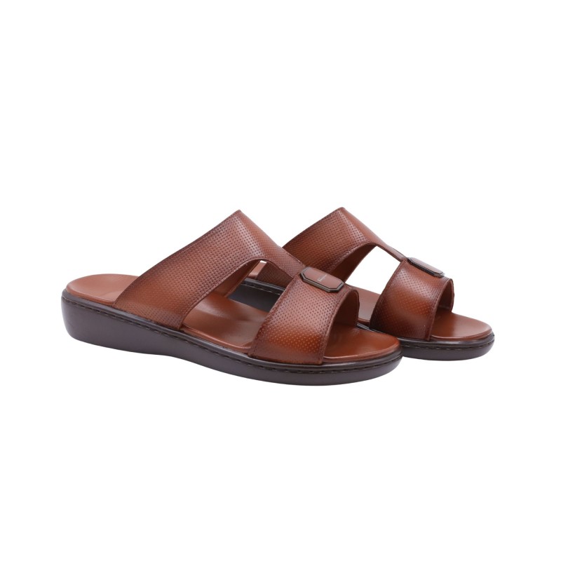 103397670_698fc229dc90d شبشب جلد فاخر من SABATO للرجال لون عسلي هافان - الصورة 1