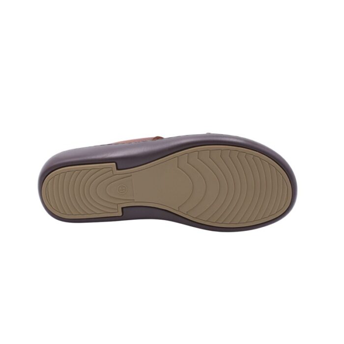 ⁦شبشب جلد فاخر من SABATO للرجال لون عسلي هافان⁩ - الصورة ⁦5⁩