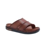 ⁦شبشب جلد فاخر من SABATO للرجال لون عسلي هافان⁩ - الصورة ⁦2⁩