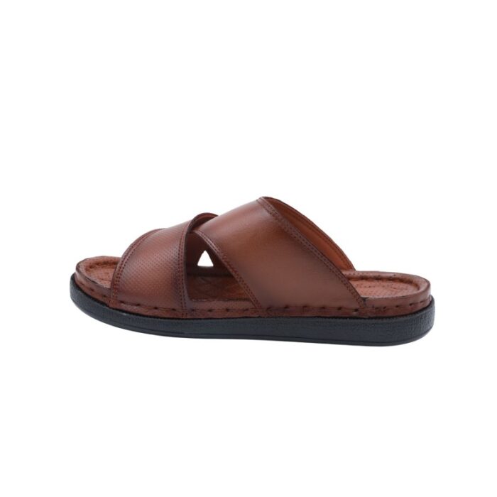 ⁦شبشب جلد فاخر من SABATO للرجال لون عسلي هافان⁩ - الصورة ⁦4⁩