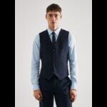 فست رسمي سليم فيت رجالي من مانجو MANGO لون كحلي