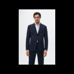 جاكيت رسمي سليم فيت رجالي من مانجو MANGO لون كحلي