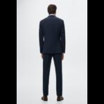 ⁦جاكيت رسمي سليم فيت رجالي من مانجو MANGO لون كحلي⁩ - الصورة ⁦3⁩