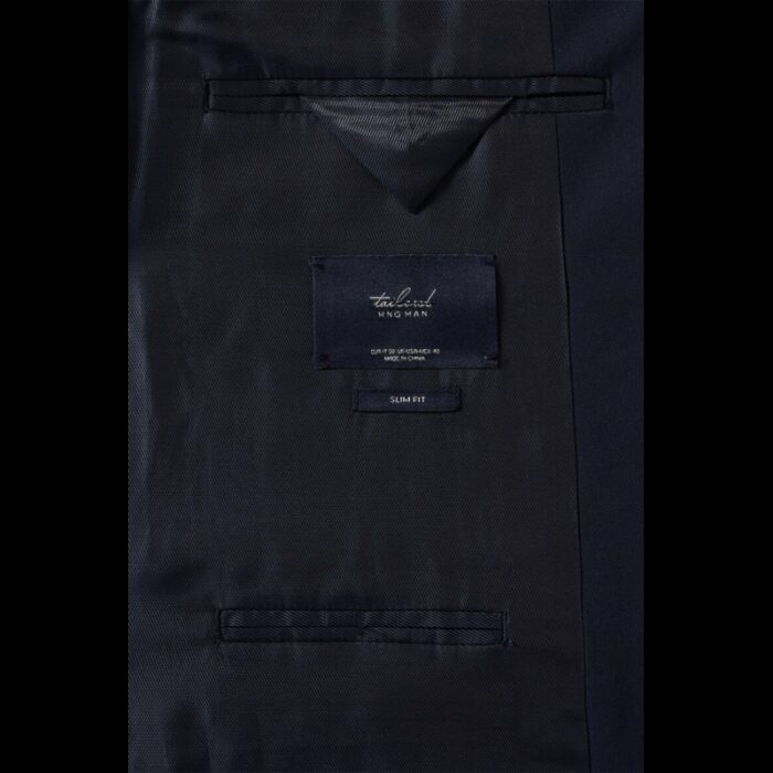 ⁦جاكيت رسمي سليم فيت رجالي من مانجو MANGO لون كحلي⁩ - الصورة ⁦7⁩