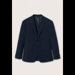 ⁦جاكيت رسمي سليم فيت رجالي من مانجو MANGO لون كحلي⁩ - الصورة ⁦8⁩