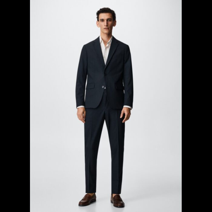 ⁦جاكيت رسمي رجالي من مانجو MANGO لون كحلي⁩ - الصورة ⁦2⁩