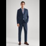 ⁦جاكيت رسمي سليم فيت رجالي من مانجو MANGO لون كحلي⁩ - الصورة ⁦2⁩