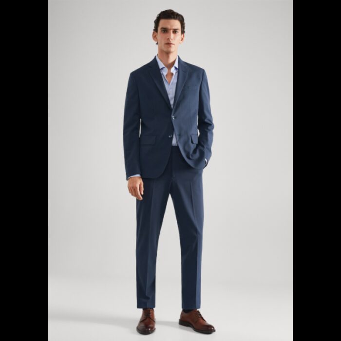 ⁦جاكيت رسمي سليم فيت رجالي من مانجو MANGO لون كحلي⁩ - الصورة ⁦2⁩