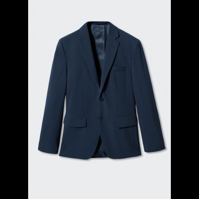 ⁦جاكيت رسمي سليم فيت رجالي من مانجو MANGO لون كحلي⁩ - الصورة ⁦7⁩