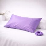 بكج : وجه مخدة+ربطة شعر سكرانشي من الستان لون نهدي