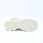 جزمة بتصميم ساق متوسط الطول للنساء لون بيج