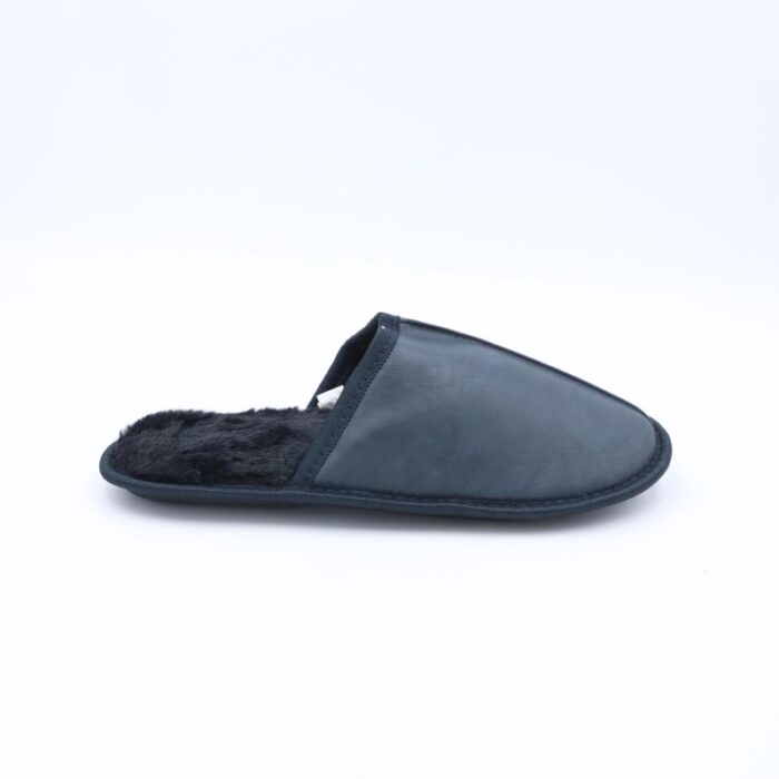 ⁦حفاية شتوي جلد رجال لون كحلي⁩ - الصورة ⁦3⁩