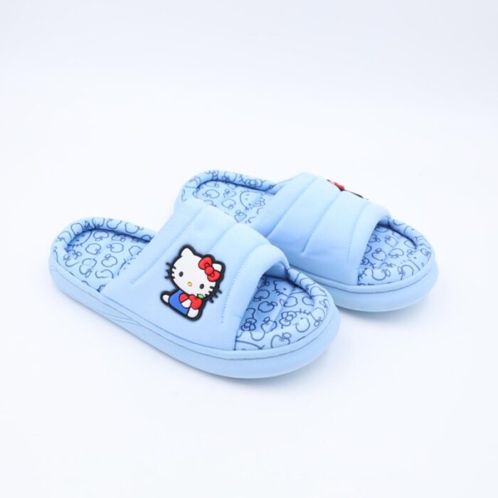 ⁦حفاية فرو بتصميم هالو كيتي للنساء لون أزرق فاتح⁩ - الصورة ⁦2⁩