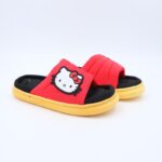 حفاية فرو بتصميم هالو كيتي للنساء لون أحمر واصفر