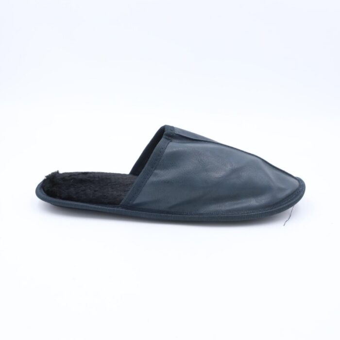 ⁦حفاية شتوي جلد رجال لون كحلي⁩ - الصورة ⁦3⁩