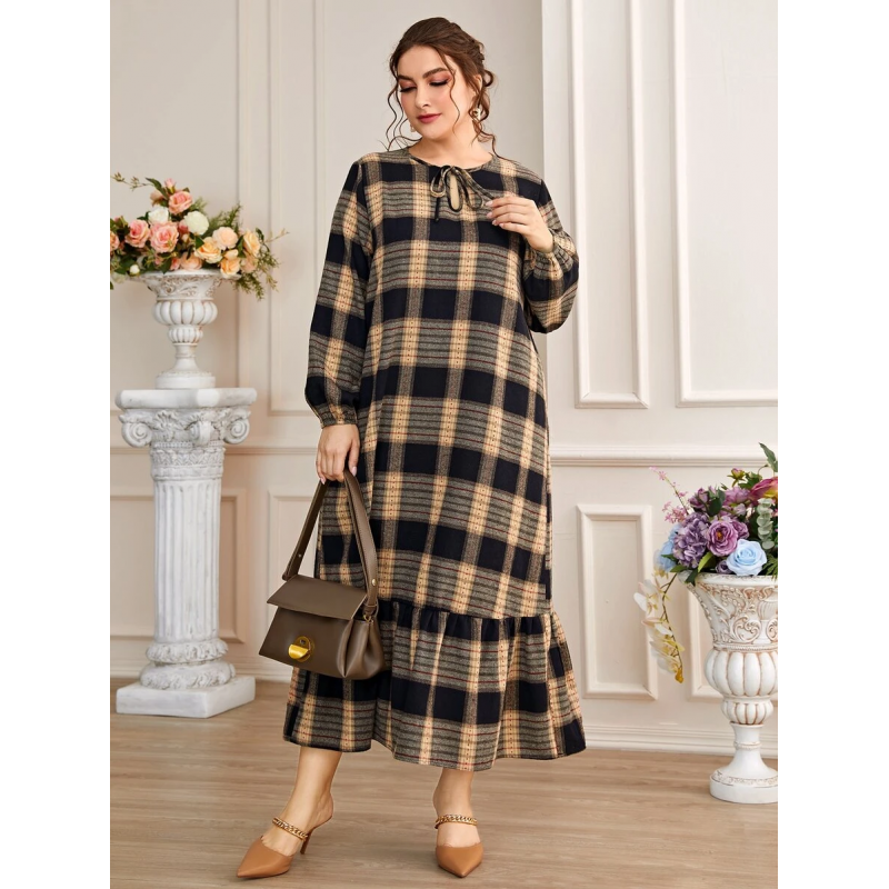 ⁦فستان حمل نسائي لون بيج كروهات⁩ - الصورة ⁦1⁩