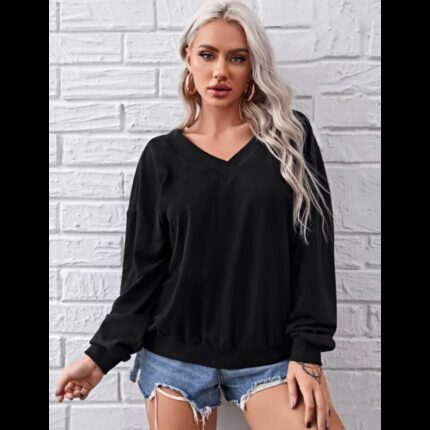 سويت شيرت للنساء لون اسود