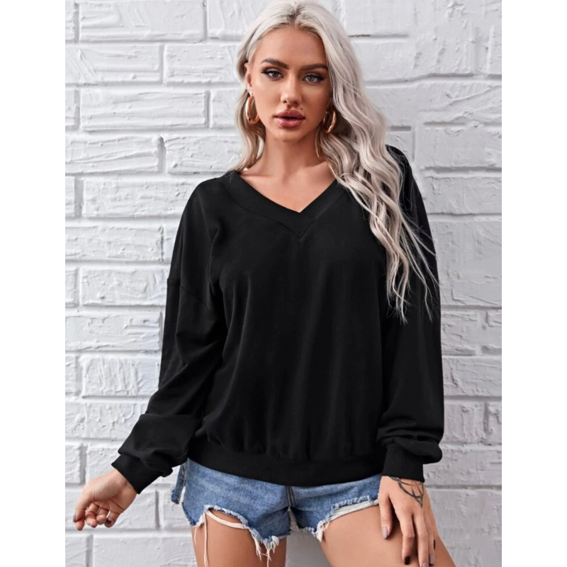 ⁦سويت شيرت للنساء لون اسود⁩ - الصورة ⁦1⁩