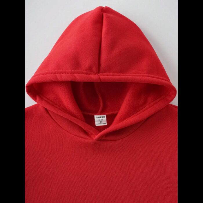 ⁦هودي سادة للنساء لون احمر⁩ - الصورة ⁦4⁩