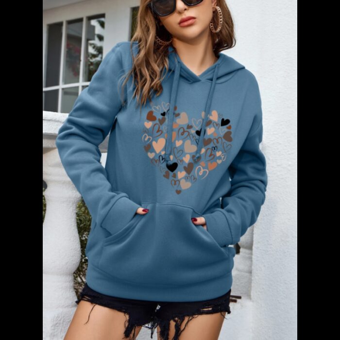 ⁦هودي للنساء لون ازرق بترولي⁩ - الصورة ⁦5⁩