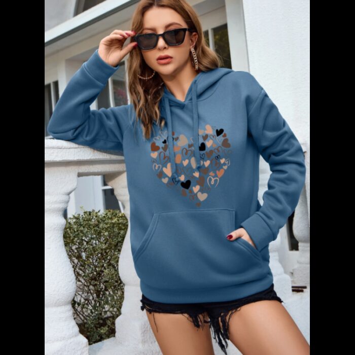 ⁦هودي للنساء لون ازرق بترولي⁩ - الصورة ⁦6⁩