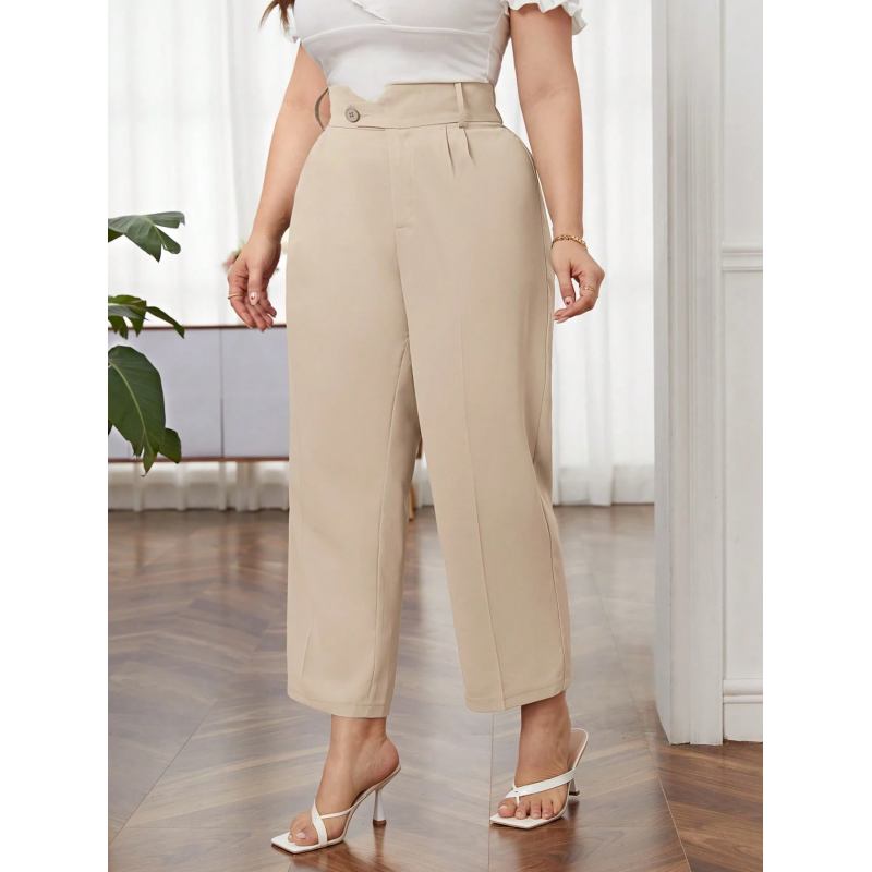 ⁦بنطلون رسمي للنساء لون بيج⁩ - الصورة ⁦1⁩