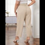 ⁦بنطلون رسمي للنساء لون بيج⁩ - الصورة ⁦3⁩