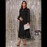 فستان ستاتي لون اسود