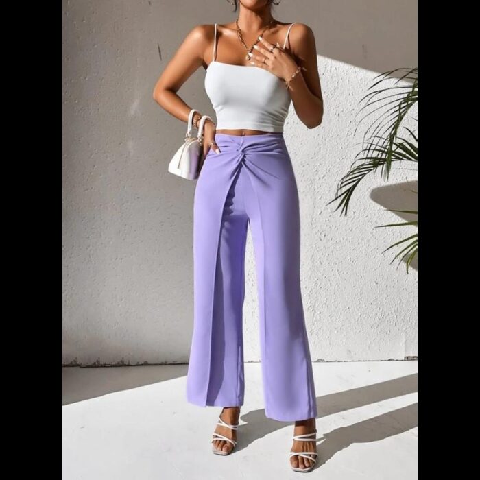 ⁦بنطلون رسمي ستاتي لون بنفسجي⁩ - الصورة ⁦2⁩