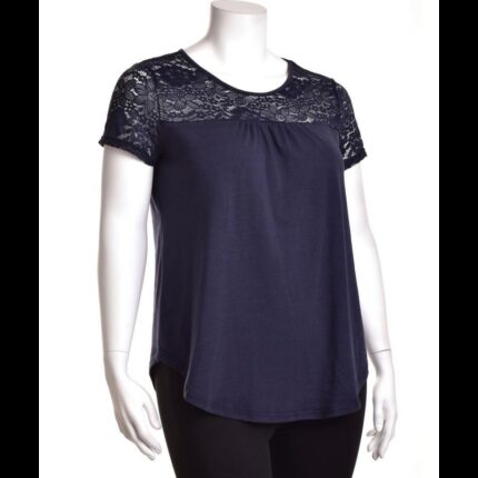 بلوزة قطنية ستاتي لون كحلي