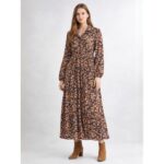 فستان ستاتي لون بيج مورد