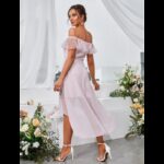 فستان سهرة ستاتي لون زهري