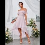 ⁦فستان سهرة ستاتي لون زهري⁩ - الصورة ⁦6⁩