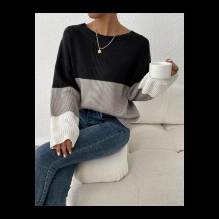 بلوزة صوف ستاتي ألوان متعددة