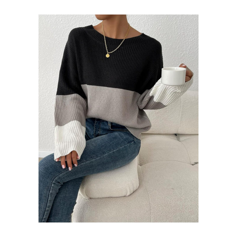 ⁦بلوزة صوف ستاتي ألوان متعددة⁩ - الصورة ⁦1⁩