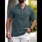 ⁦تيشيرت نص كم رجالي لون اخضر⁩ - الصورة ⁦5⁩