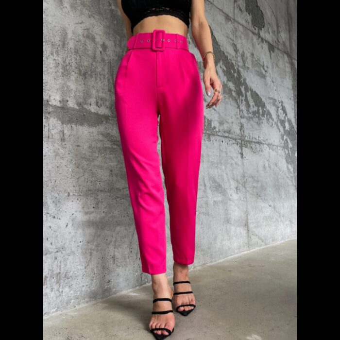 ⁦بنطلون رسمي نسائي لون فوشي⁩ - الصورة ⁦2⁩