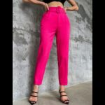 ⁦بنطلون رسمي نسائي لون فوشي⁩ - الصورة ⁦4⁩