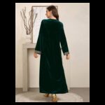 ⁦فستان مزخرف تراثي نسائي لون اخضر⁩ - الصورة ⁦2⁩