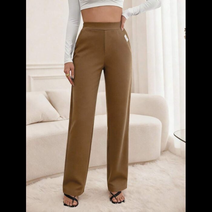 ⁦بنطلون رسمي نسائي لون بيج⁩ - الصورة ⁦5⁩