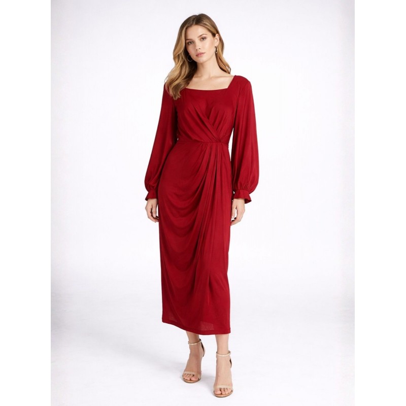 ⁦فستان نسائي لون خمري⁩ - الصورة ⁦1⁩