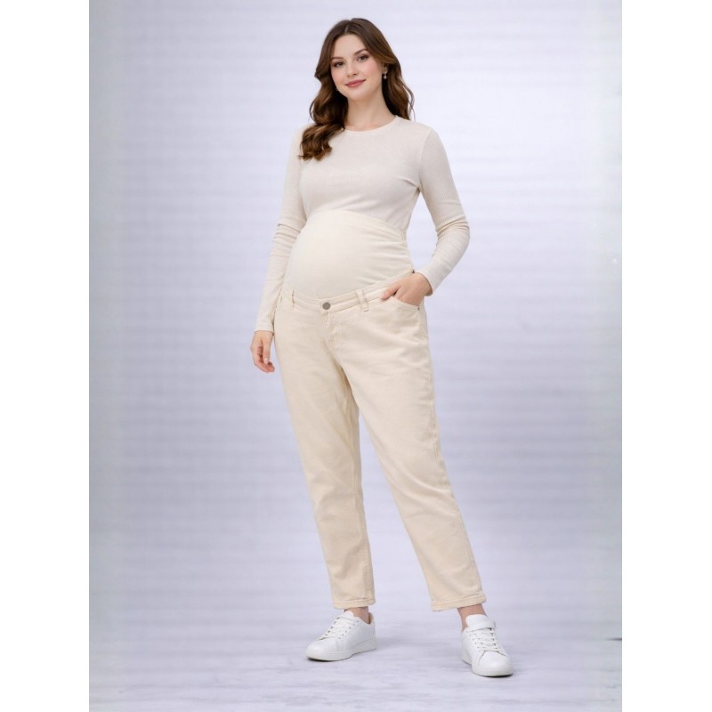 ⁦بنطلون حمل نسائي لون بيج فاتح⁩ - الصورة ⁦1⁩