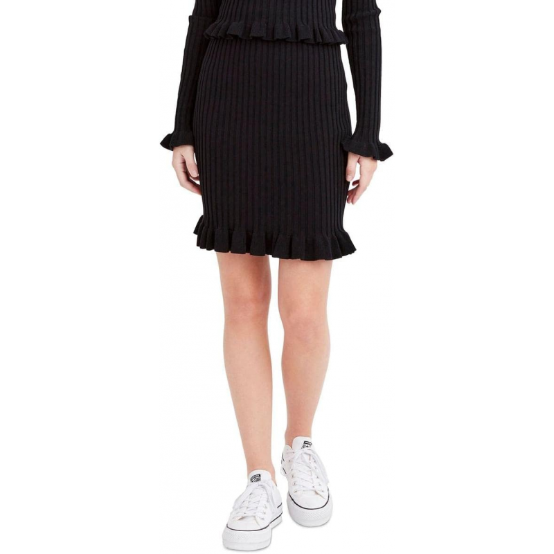 ⁦تنورة ضيقة سادة للنساء لون اسود⁩ - الصورة ⁦1⁩