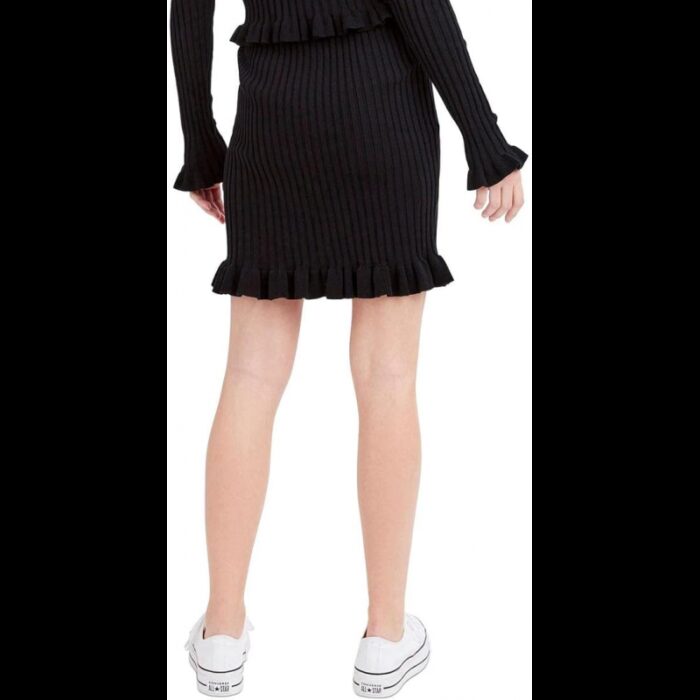 ⁦تنورة ضيقة سادة للنساء لون اسود⁩ - الصورة ⁦2⁩