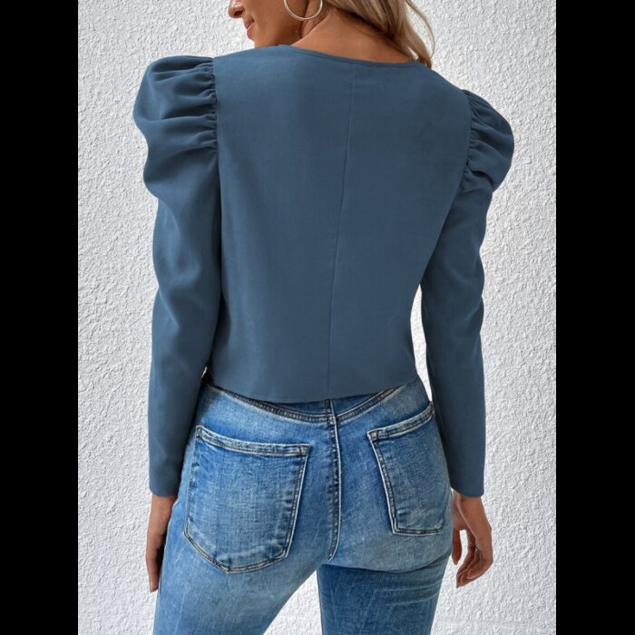 ⁦جاكيت للنساء لون ازرق بترولي⁩ - الصورة ⁦5⁩