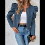 ⁦جاكيت للنساء لون ازرق بترولي⁩ - الصورة ⁦6⁩