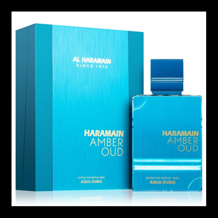 ⁦Amber Oud Aqua Dubai Extrait de Parfum By Al Haramain For Unisex 75ML⁩ - الصورة ⁦2⁩