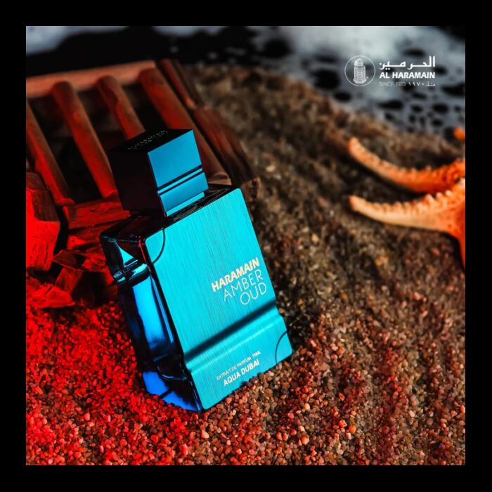⁦Amber Oud Aqua Dubai Extrait de Parfum By Al Haramain For Unisex 75ML⁩ - الصورة ⁦4⁩