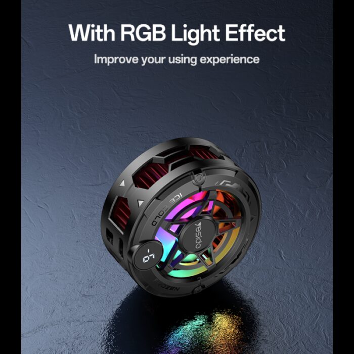 ⁦Yesido C226 Gaming Phone Cooler, Grey⁩ - الصورة ⁦5⁩