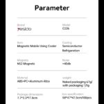 ⁦Yesido C226 Gaming Phone Cooler, Grey⁩ - الصورة ⁦8⁩